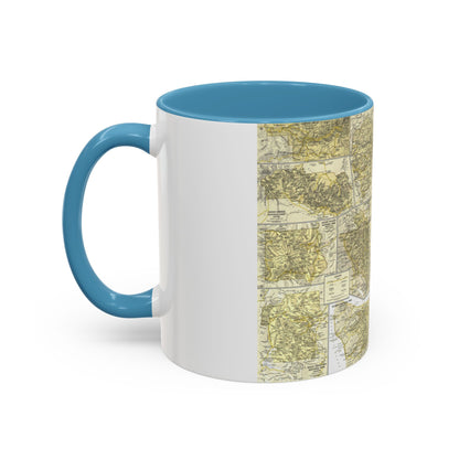 USA - National Parks and Historic Sites 2 (1958) (Map) Accent Coffee Mug