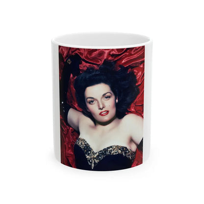 Jane Russell #221 (Vintage Female Icon) White Coffee Mug-11oz-Go Mug Yourself