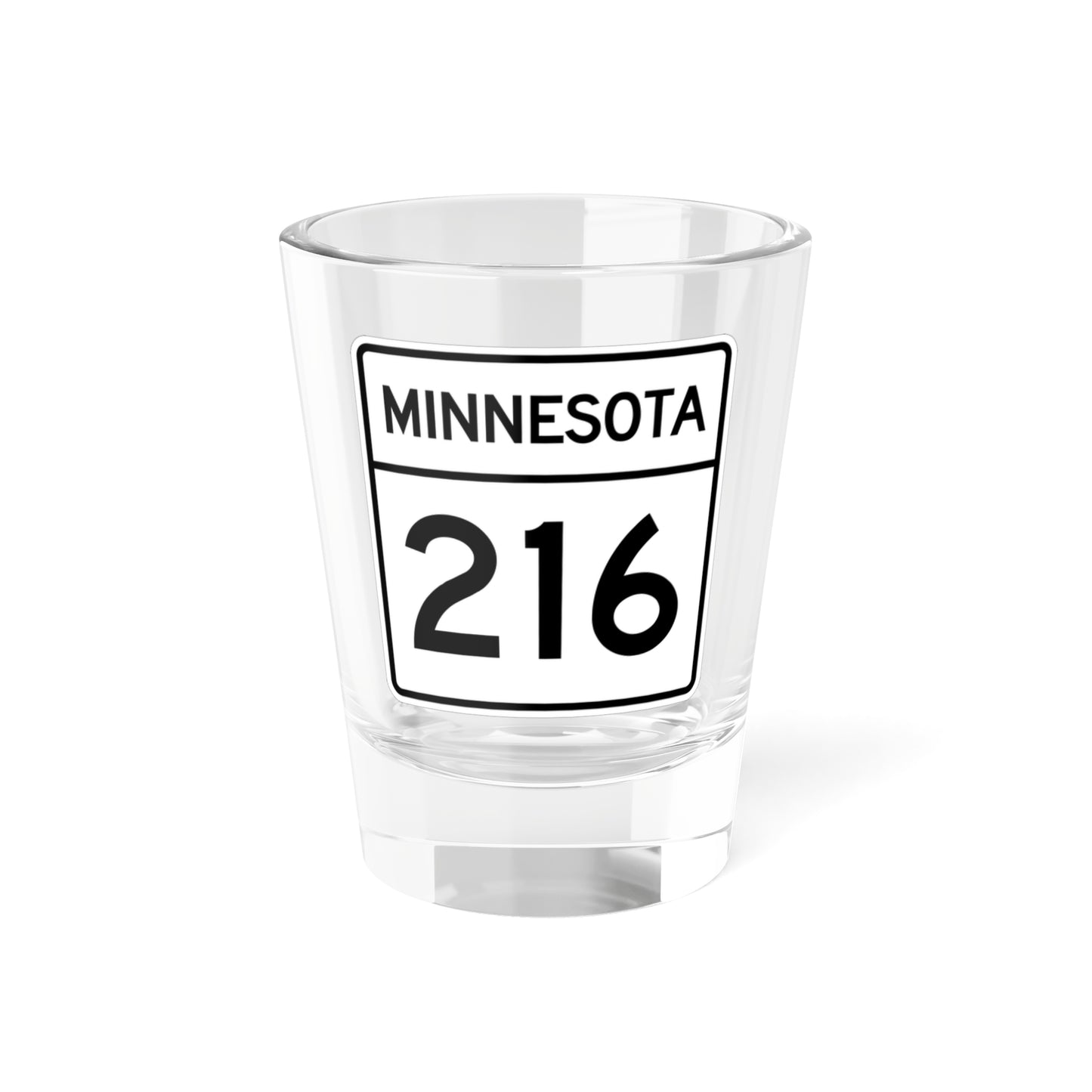 MN-216 1948 (Minnesota) (Road Sign) Shot Glass 1.5oz