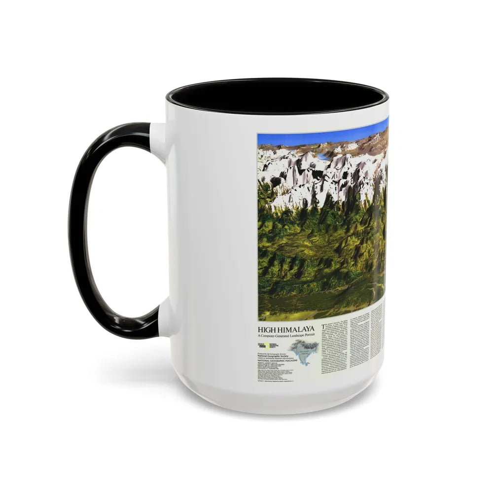 High Himalaya (1988) (Map) Accent Coffee Mug-Go Mug Yourself