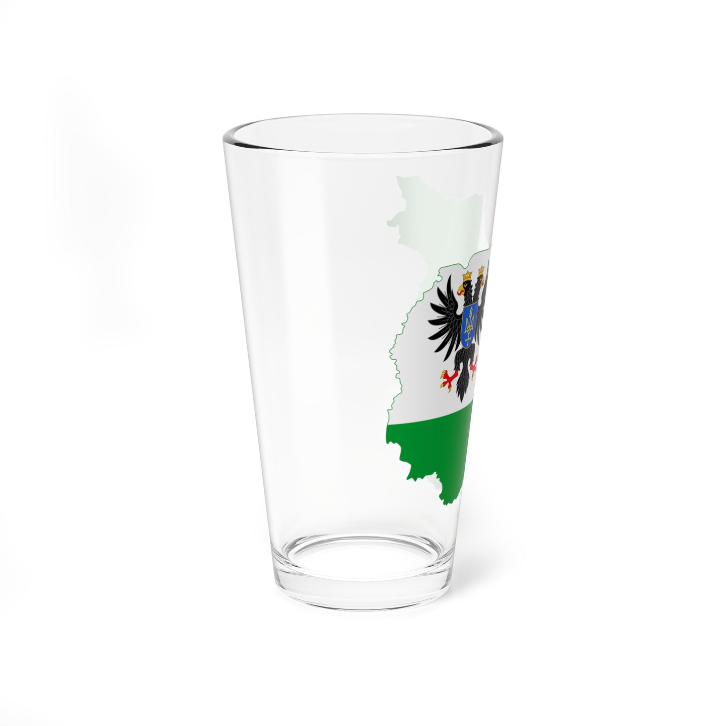 Flag-map of Chernihiv Oblast (Ukraine) Pint Glass 16oz