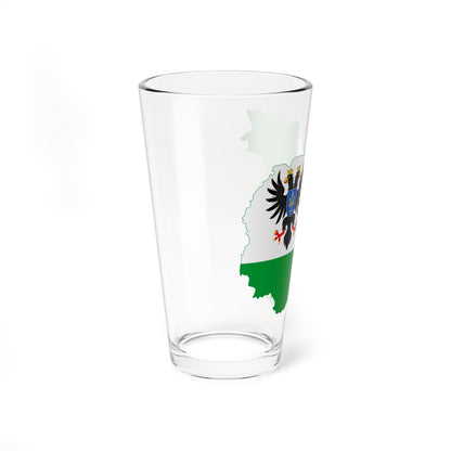 Flag-map of Chernihiv Oblast (Ukraine) Pint Glass 16oz