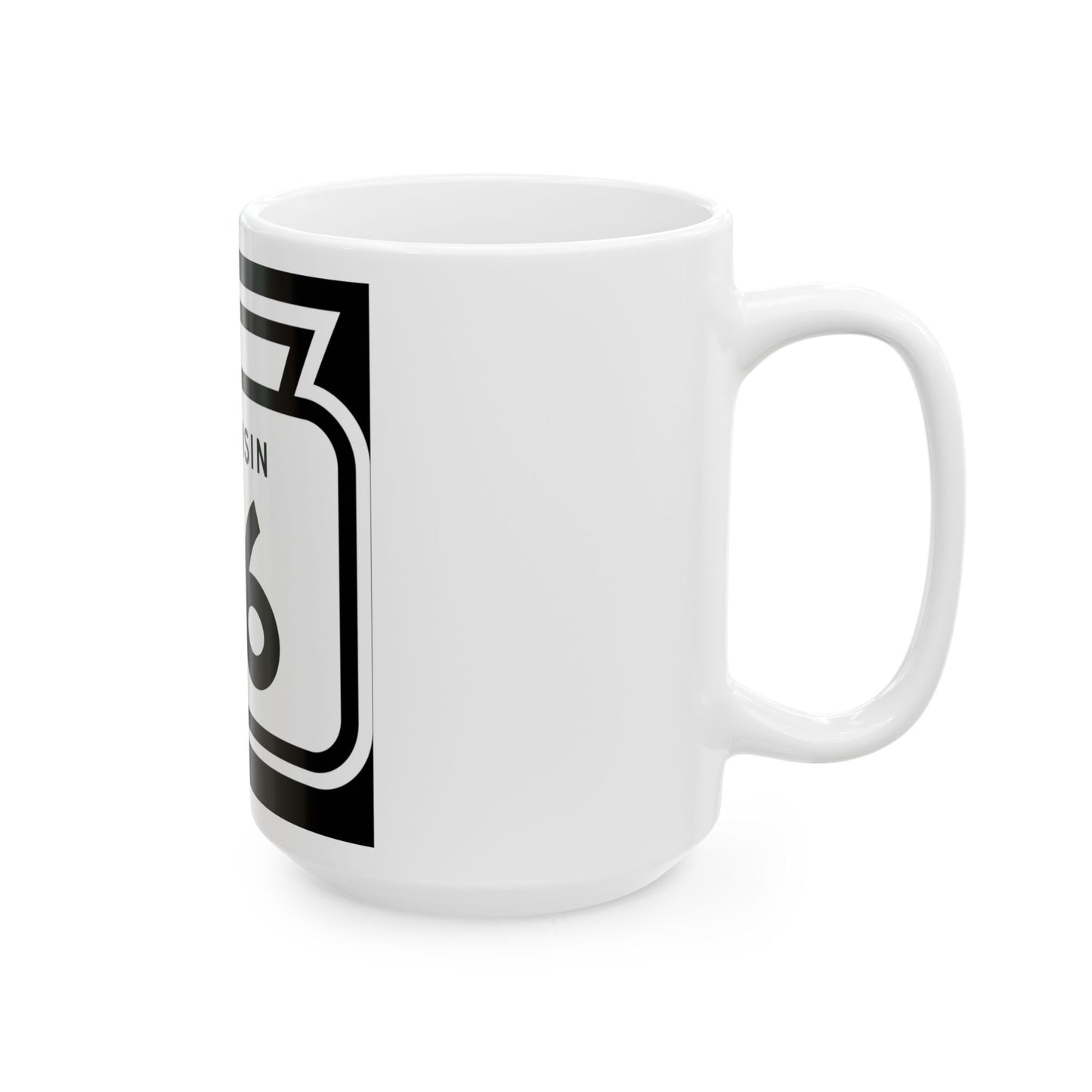 WIS 36 1958 (Wisconsin) (Road Sign) White Coffee Mug-Go Mug Yourself