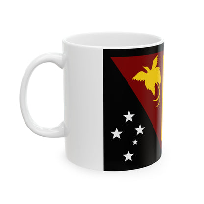 Flag of Western Province Papa New Guinea - White Coffee Mug-Go Mug Yourself