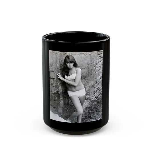 Caroline Munro #341 (Vintage Female Icon) Black Coffee Mug-15oz-Go Mug Yourself