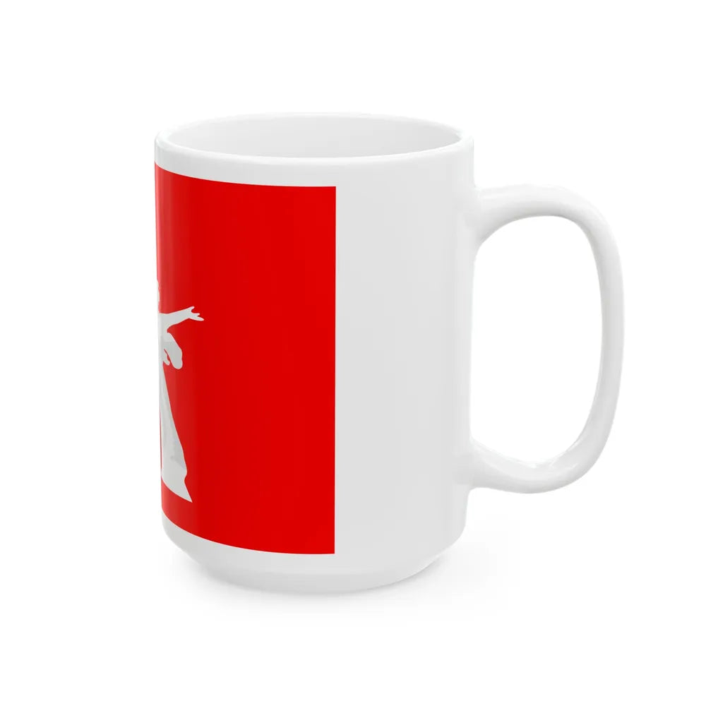 Flag of Volgograd Oblast Russia - White Coffee Mug-Go Mug Yourself