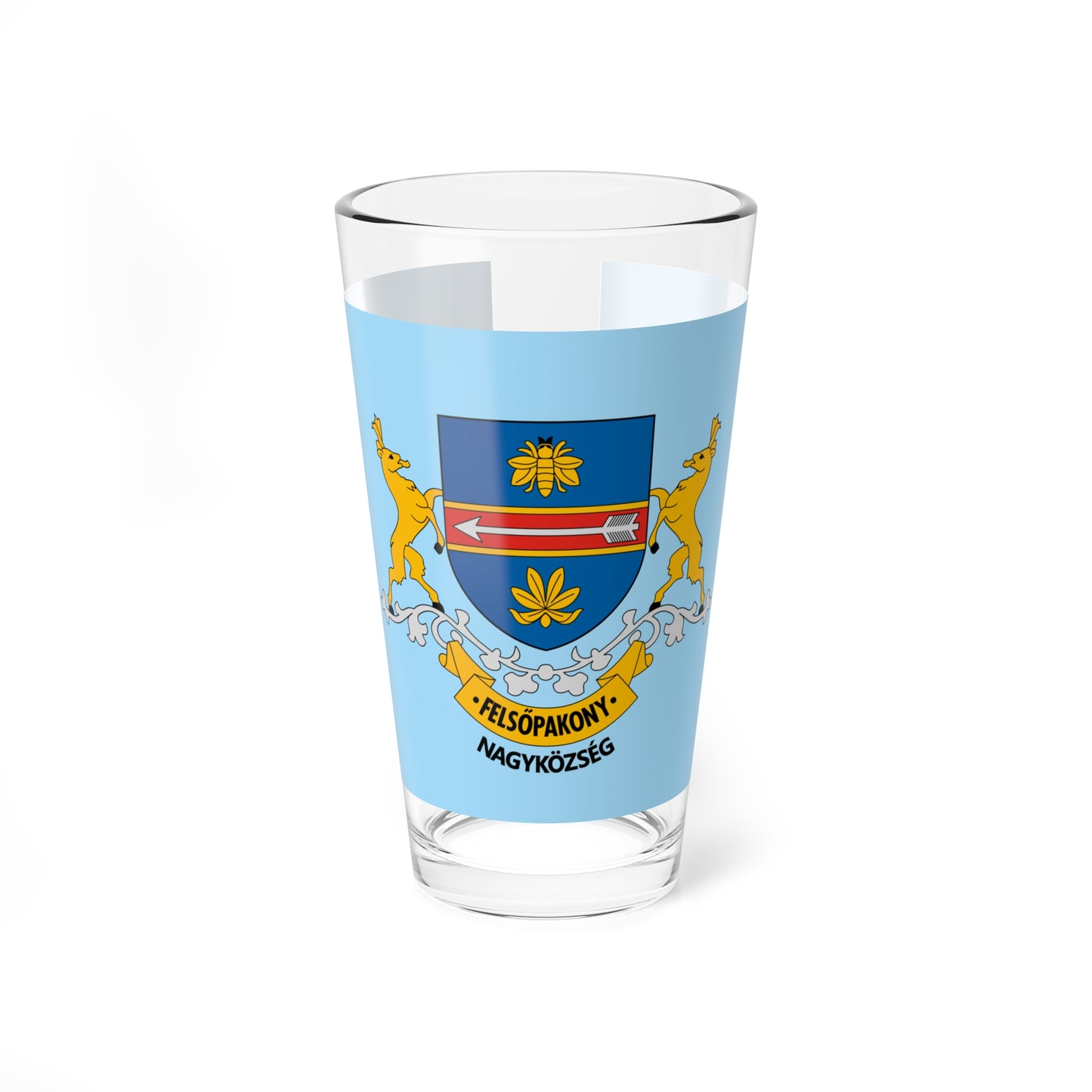 Flag of Felsopakony variant (Hungary) Pint Glass 16oz