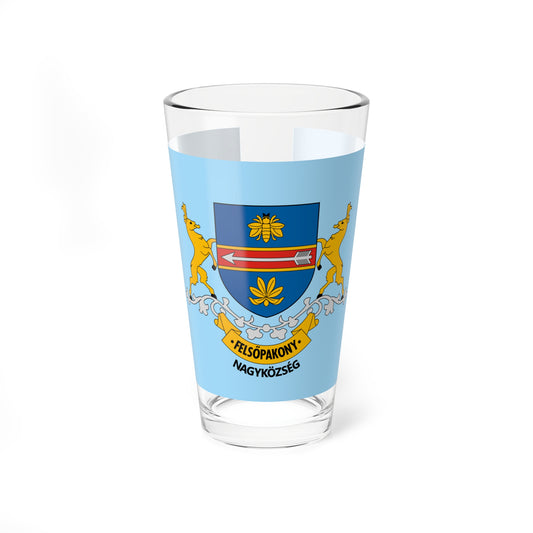 Flag of Felsopakony variant (Hungary) Pint Glass 16oz