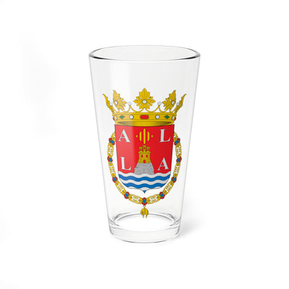 Escudo de Alicante corona abierta (Spain) (Coat of Arms) Pint Glass 16oz