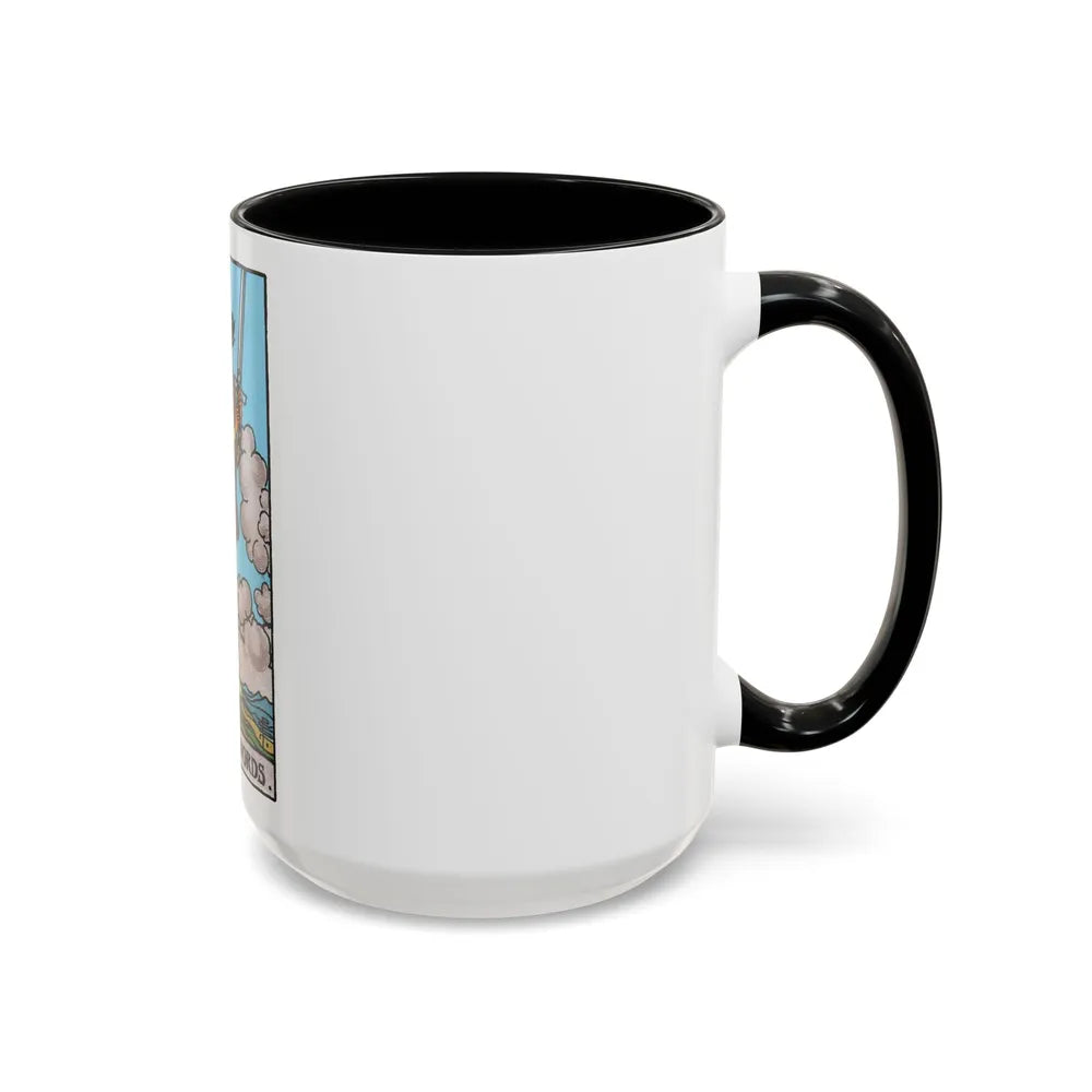 The Page of Swords (Tarot Card) Accent Coffee Mug-Go Mug Yourself