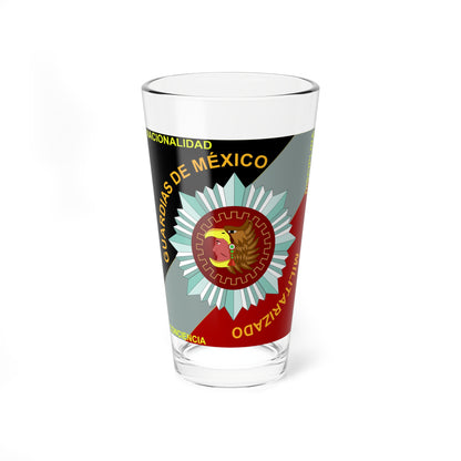 Emblema de Guardias de México Militarizado (Mexico) (Coat of Arms) Pint Glass 16oz