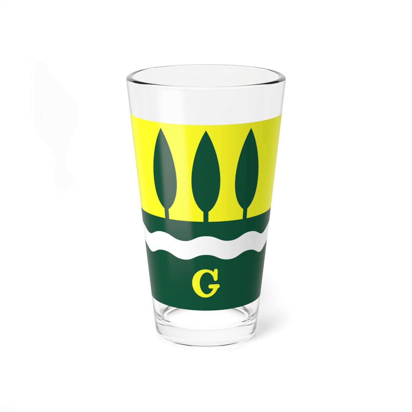 CHE Grunau ZH Flag (Switzerland) Pint Glass 16oz
