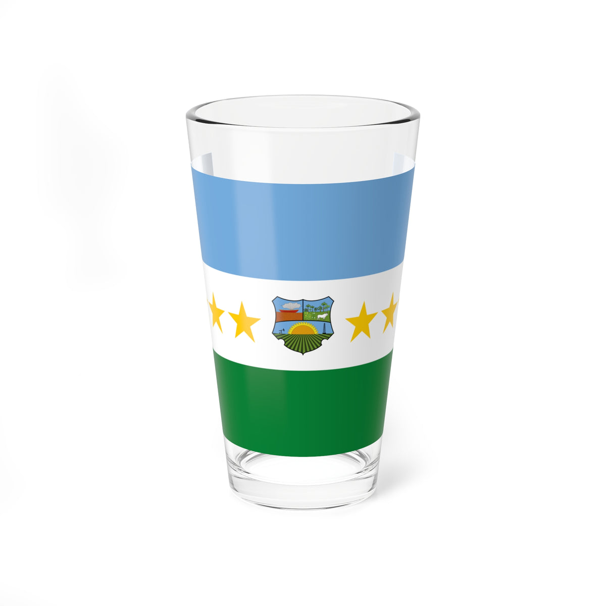 Bandera del Municipio Monagas Anzoategui (Venezuela) Pint Glass 16oz