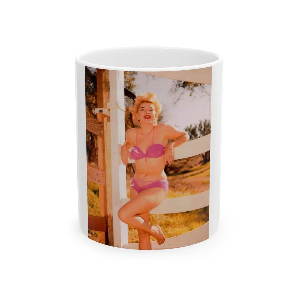 Barbara Nichols #525 (Vintage Female Icon) White Coffee Mug-11oz-Go Mug Yourself