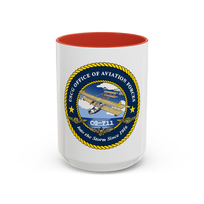 USCG OFFICE OF AVIATION FORCES CG 711 (U.S. Coast Guard) Accent Coffee Mug