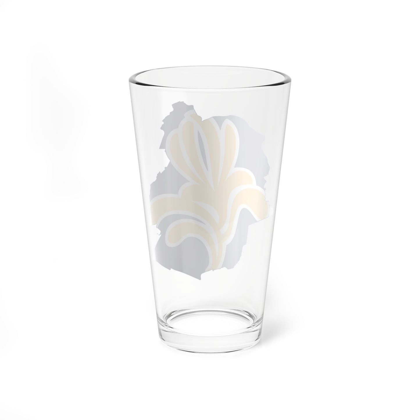 Flag map of Brussels (Belgium) Pint Glass 16oz