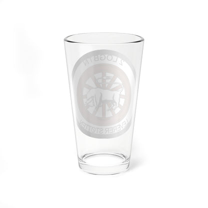 Emblem for the II-TRR (Denmark) (Coat of Arms) Pint Glass 16oz