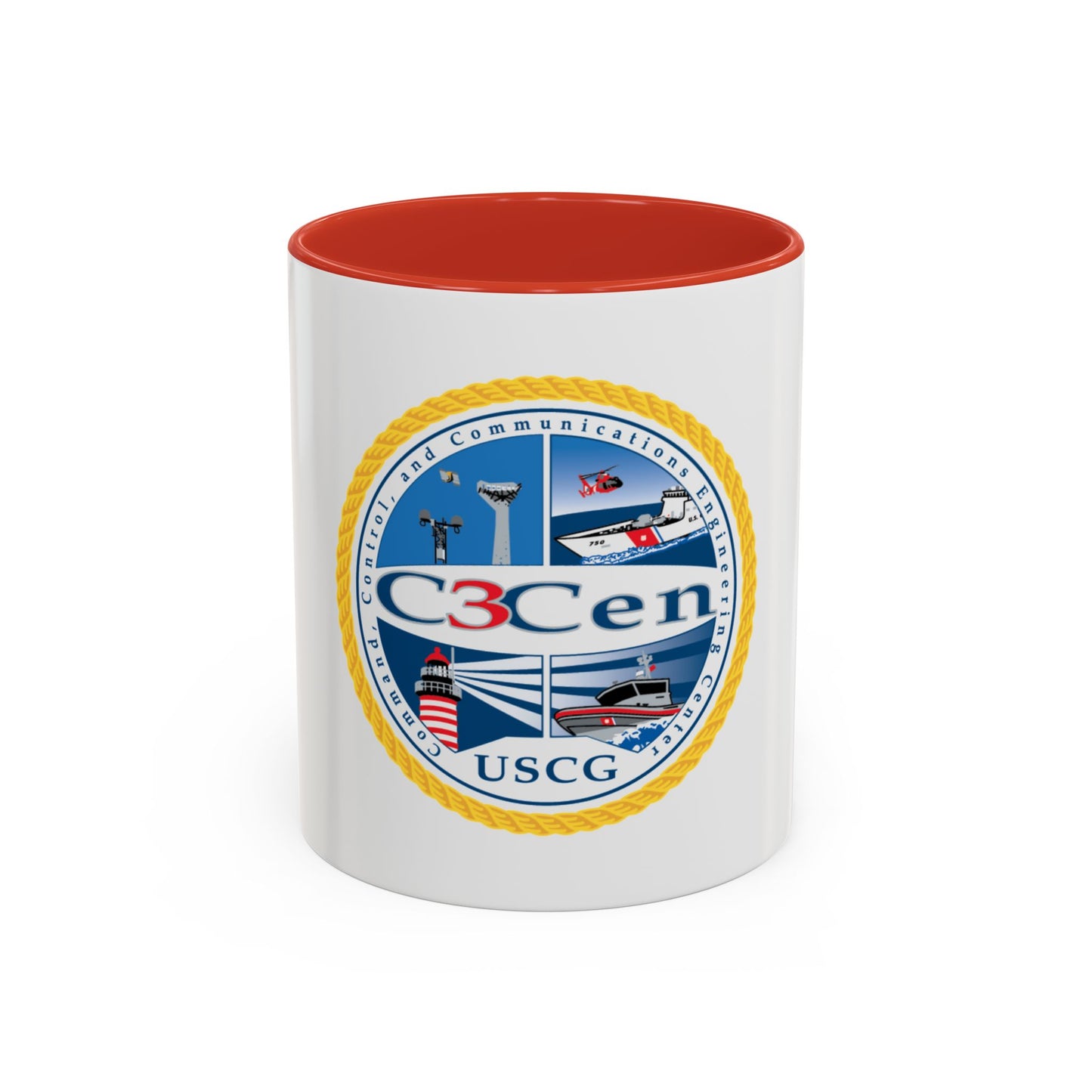 USCG C3 Cen Command Control Comm Engineering (U.S. Coast Guard) Accent Coffee Mug