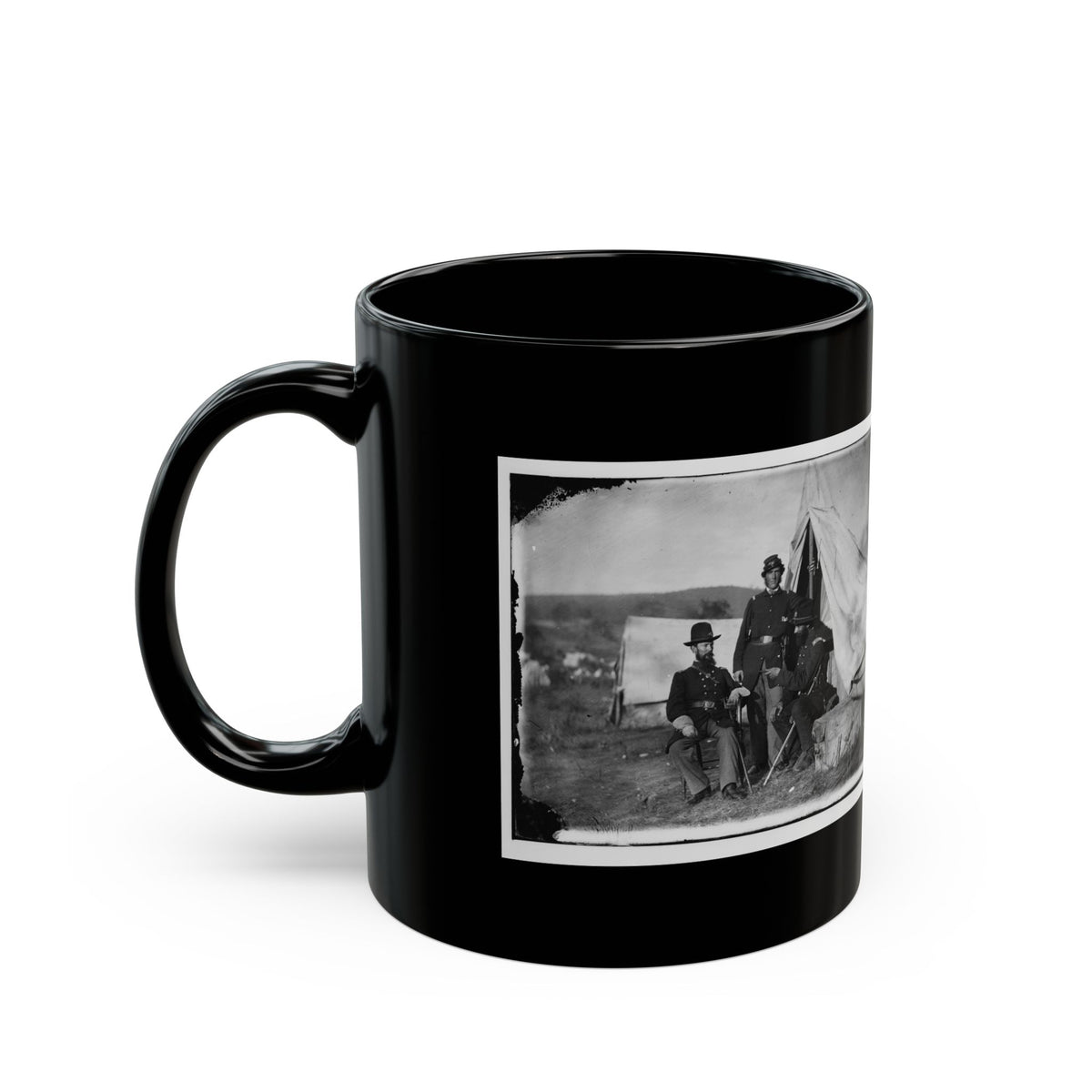 Antietam, Md. Col. John S. Crocker, Lt. Col. Benjamin C. Butler, And Adjutant Of 93d New York Volunteers (U.S. Civil War) Black Coffee Mug