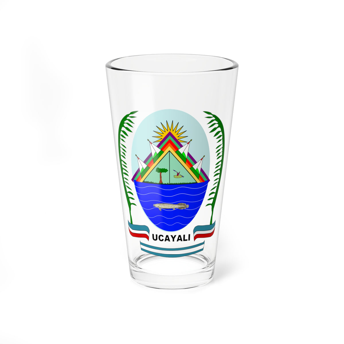 Escudo Región Ucayali (Peru) (Coat of Arms) Pint Glass 16oz