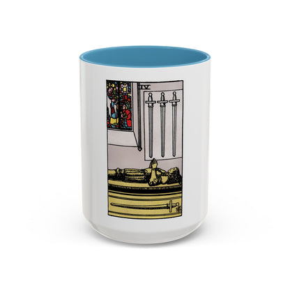The 4 of Swords (Tarot Card) Accent Coffee Mug