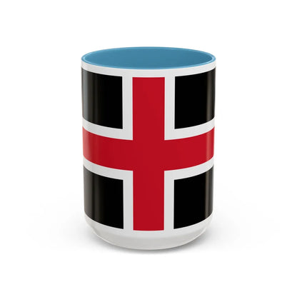 Flag of Durham UK - Accent Coffee Mug-15oz-Light Blue-Go Mug Yourself