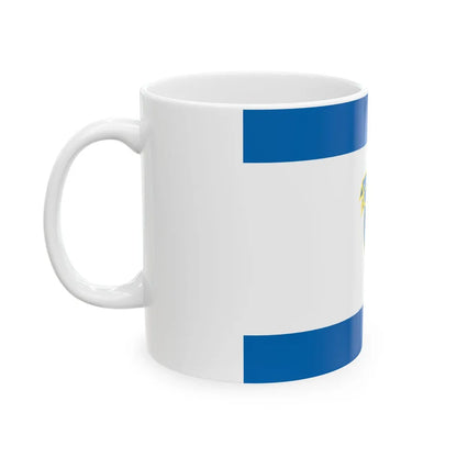 Flag of the Kosovo Police Service - White Coffee Mug-Go Mug Yourself