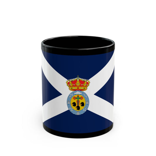 Flag of Santa Cruz de Tenerife Spain - Black Coffee Mug-11oz-Go Mug Yourself