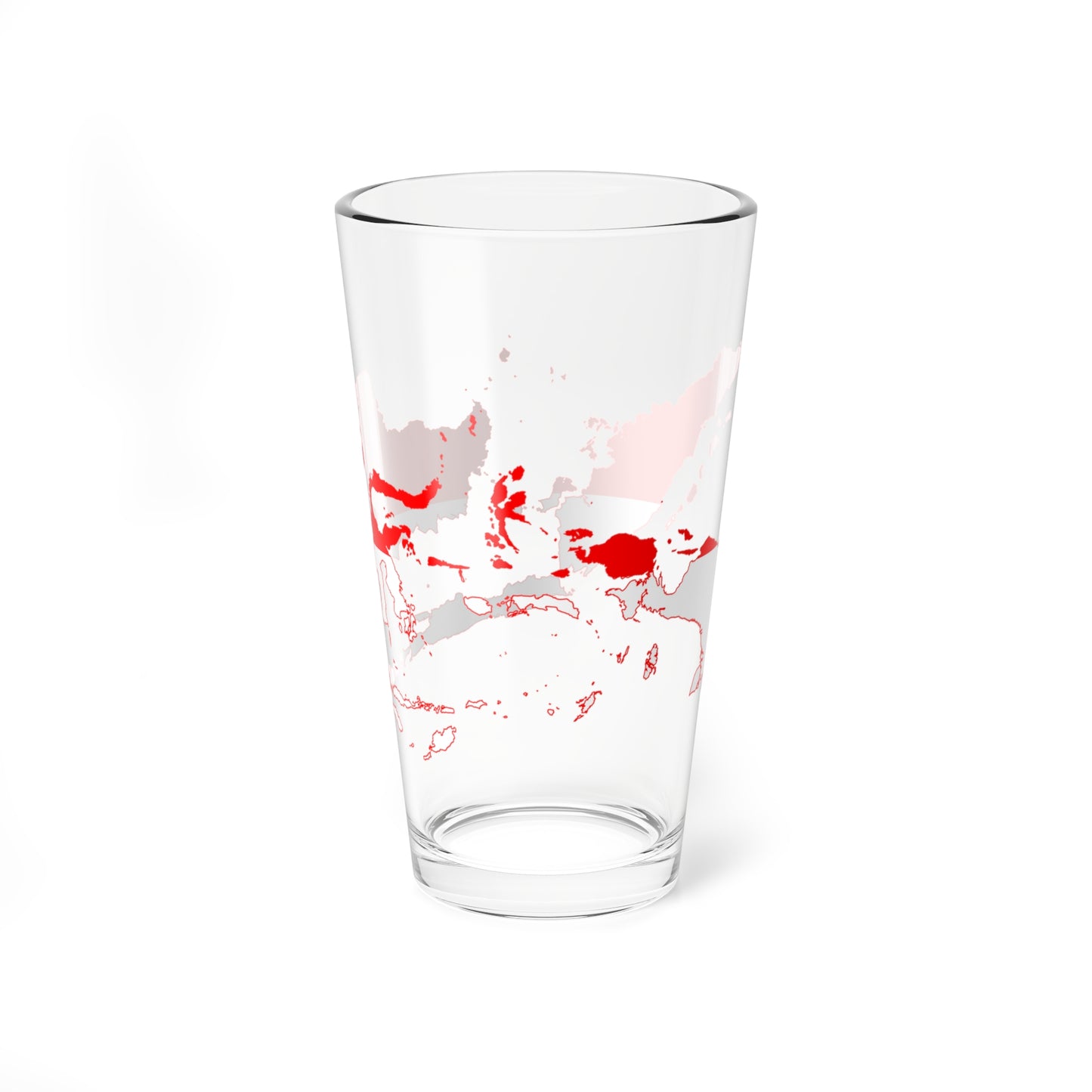 Flag map of Indonesia (Indonesia) Pint Glass 16oz