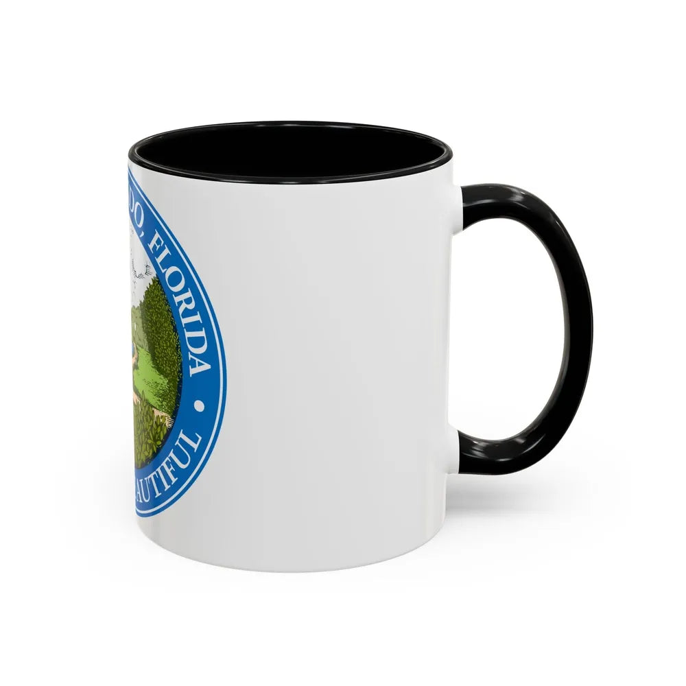 Seal of Orlando Florida - Accent Coffee Mug-Go Mug Yourself