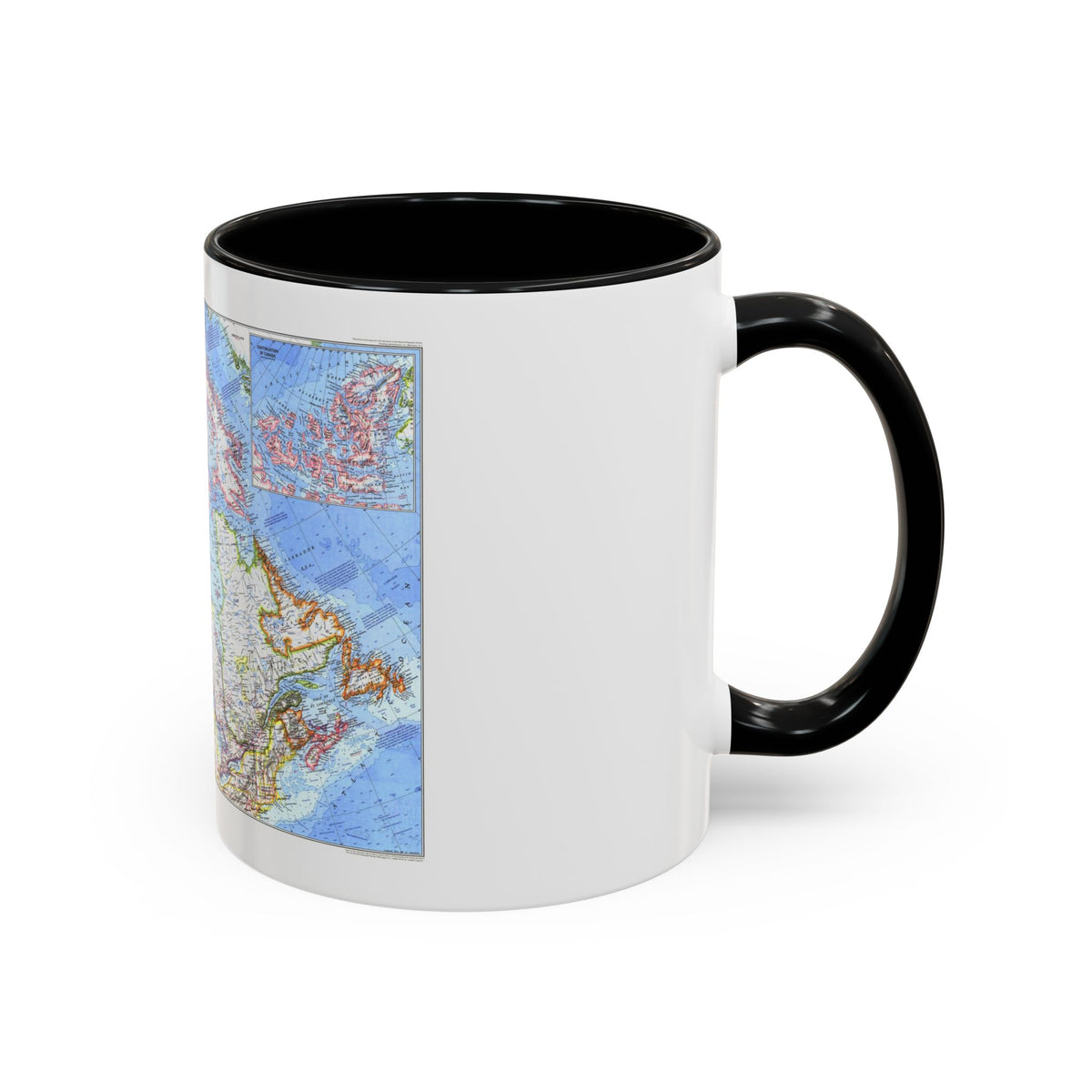 Canada (1972) (Map) Accent Coffee Mug
