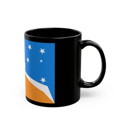 Flag of Tierra del Fuego Province Argentina - Black Coffee Mug-Go Mug Yourself