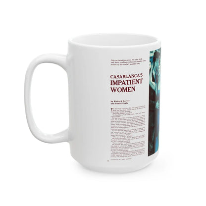 Casablanca's Impatient Women, Men magazine, c. 1958 - White Coffee Mug-Go Mug Yourself