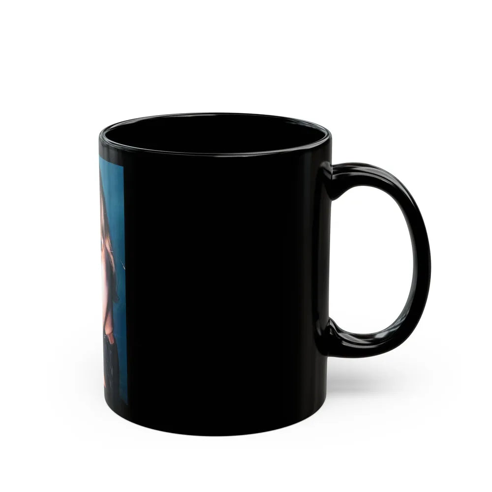 Veronica Carlson #122 (Vintage Female Icon) Black Coffee Mug-Go Mug Yourself