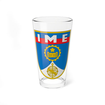 Escudo de Instituto Militar de Engenharia (Spain) (Coat of Arms) Pint Glass 16oz