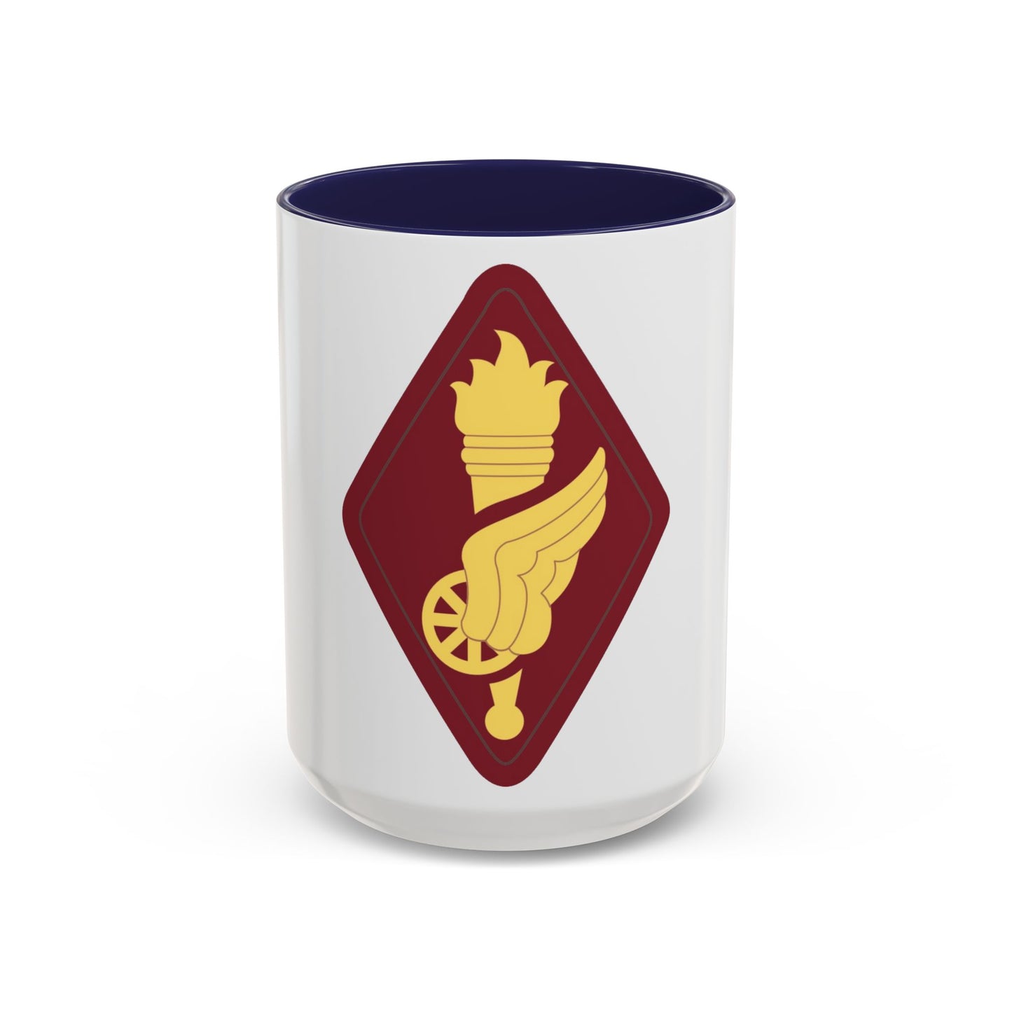 Transportation Center and School (U.S. Army) Accent Coffee Mug-15oz-Navy-Go Mug Yourself