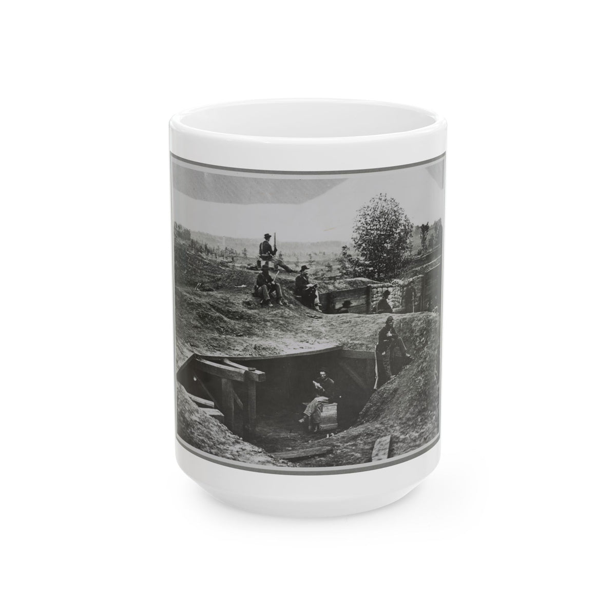 A Bomb-Proof In Front Of Atlanta, Ga. (U.S. Civil War) White Coffee Mug