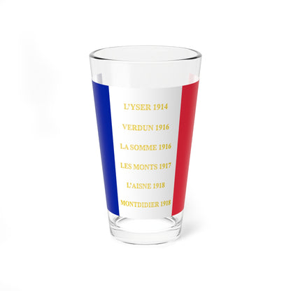 1er regiment mixte de zouaves et tirailleurs - drapeau (France) Pint Glass 16oz