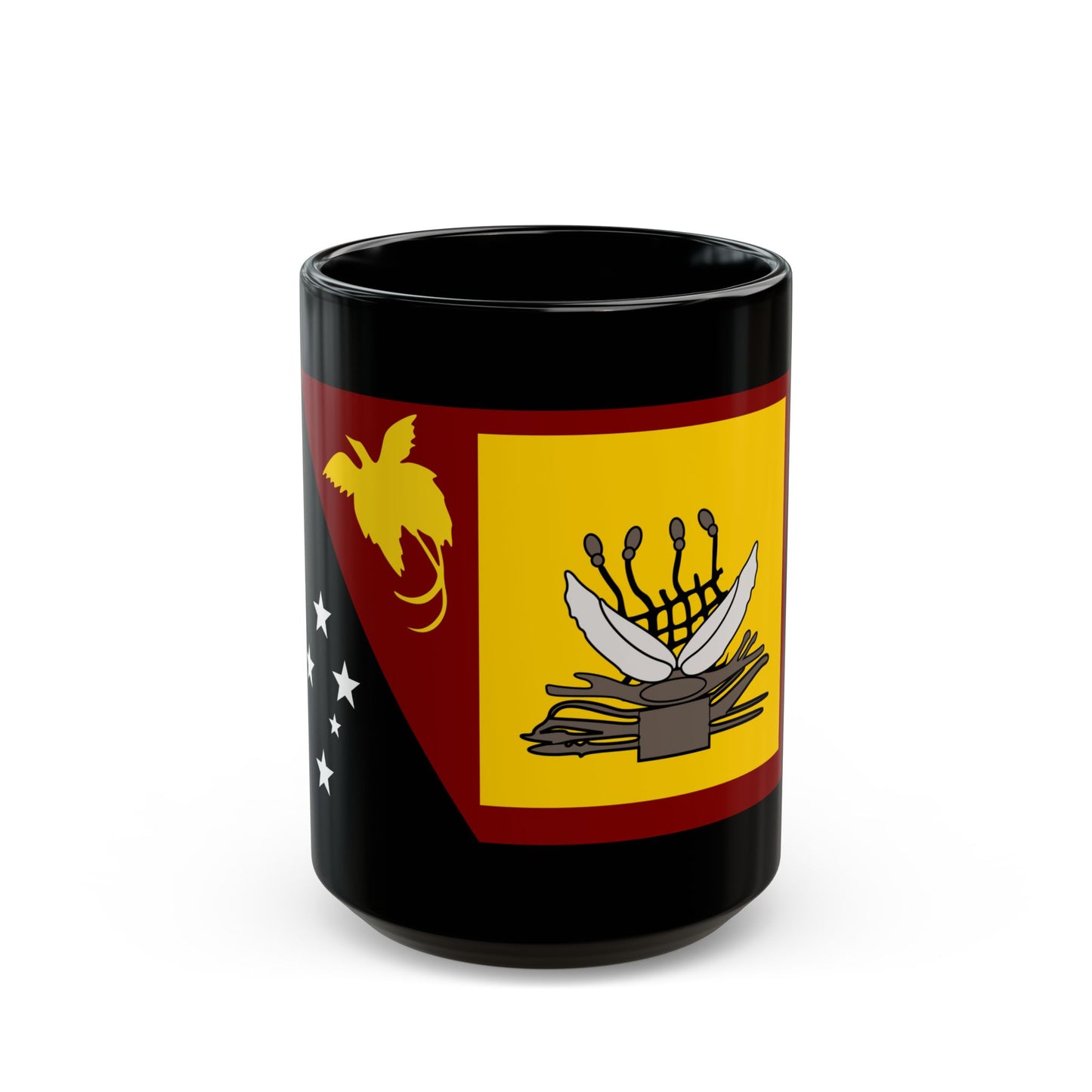 Flag of Western Province Papa New Guinea - Black Coffee Mug-15oz-Go Mug Yourself