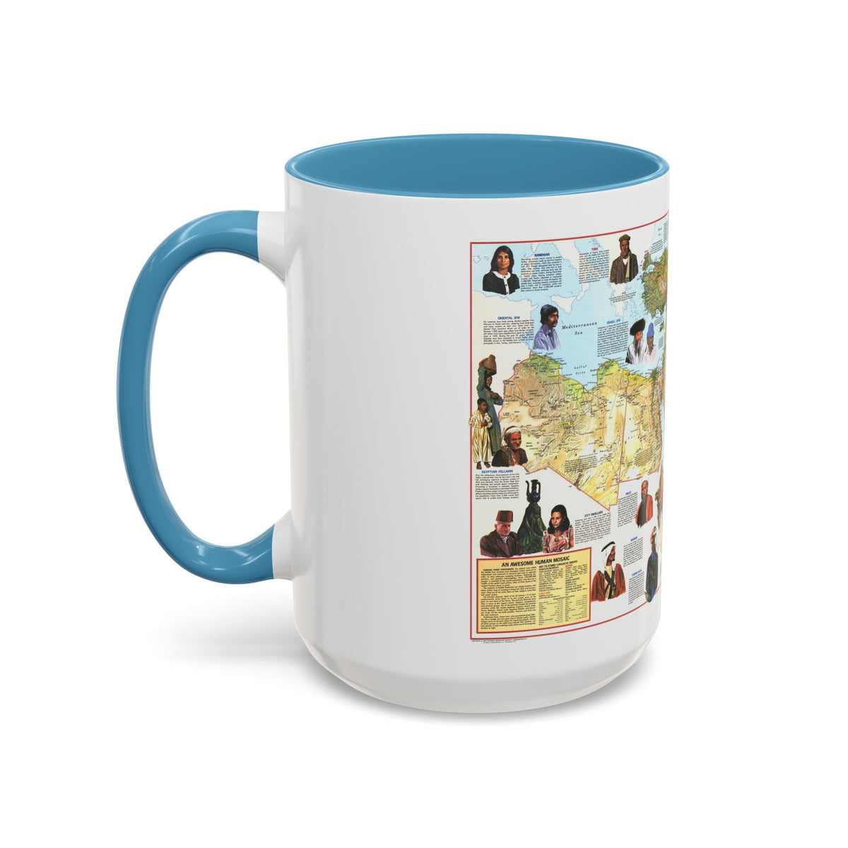 Middle East - The Peoples 1 (1972) (Map) Accent Coffee Mug