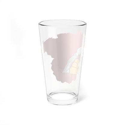 Flag-map of Voronezh Oblast (Russia) Pint Glass 16oz
