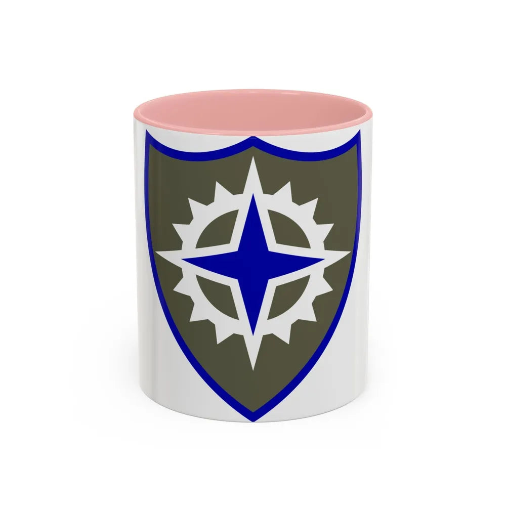 XVI Corps (U.S. Army) Accent Coffee Mug-11oz-Pink-Go Mug Yourself