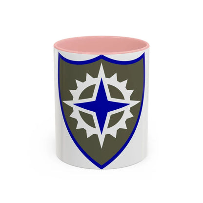 XVI Corps (U.S. Army) Accent Coffee Mug-11oz-Pink-Go Mug Yourself