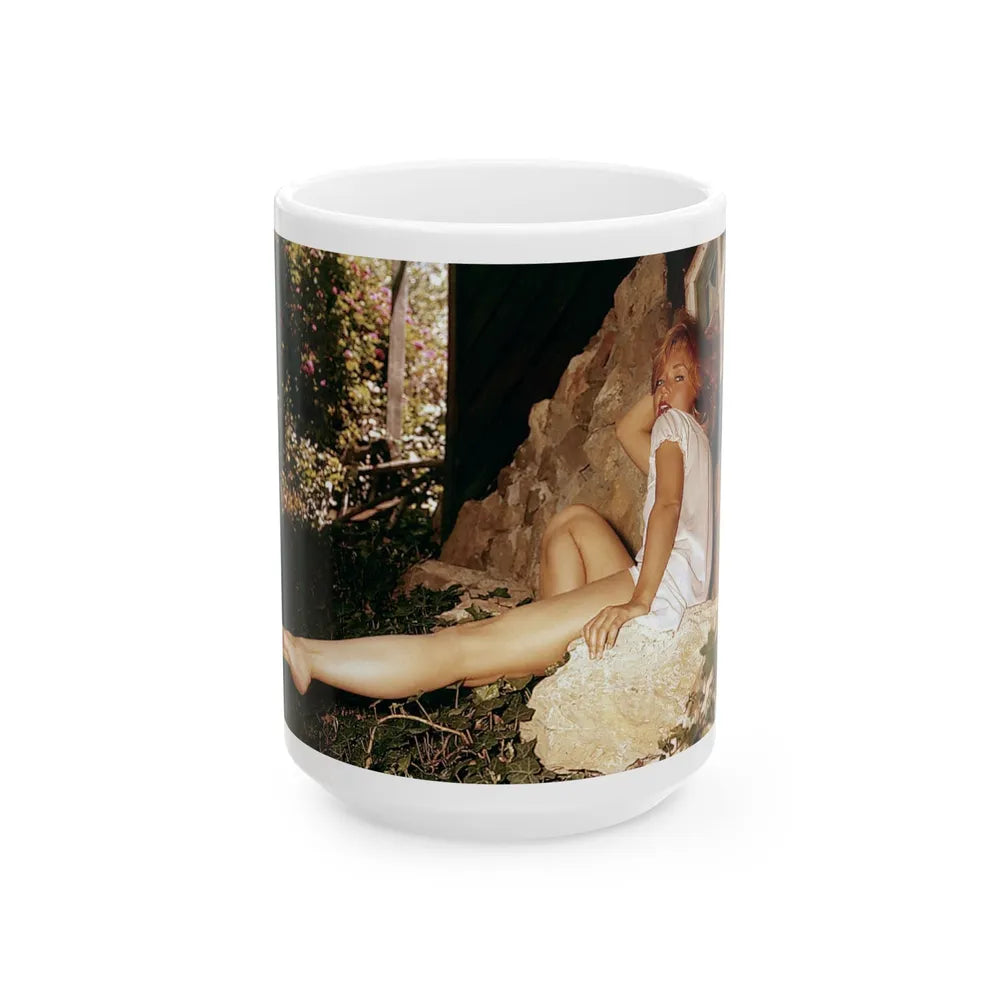 Yvette Vickers #46 - Playboy 1959 Photo (Vintage Female Icon) White Coffee Mug-15oz-Go Mug Yourself