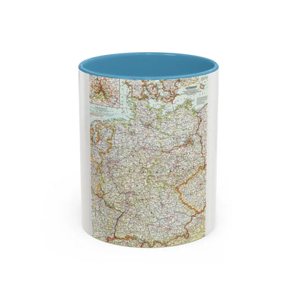 Germany (1959) (Map) Accent Coffee Mug-11oz-Light Blue-Go Mug Yourself