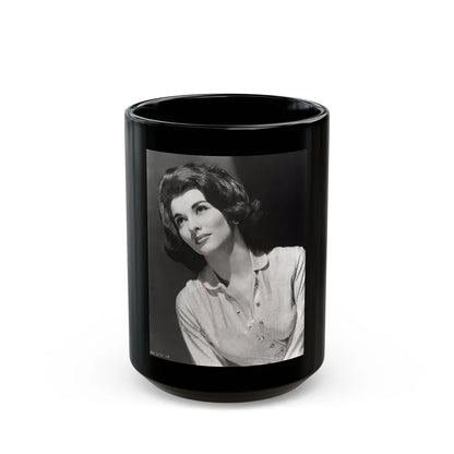 Nancy Kovack #69 (Vintage Female Icon) Black Coffee Mug-15oz-Go Mug Yourself