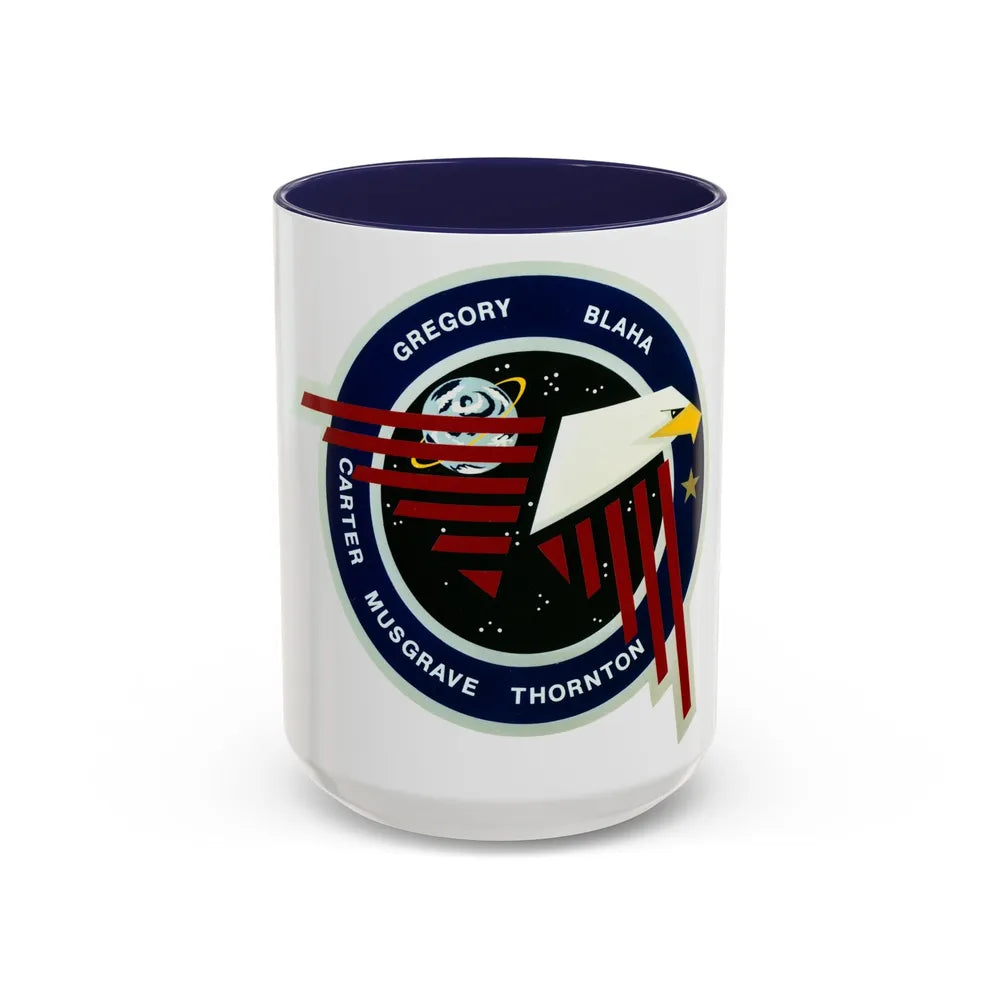 STS 33 (NASA) Accent Coffee Mug-15oz-Navy-Go Mug Yourself