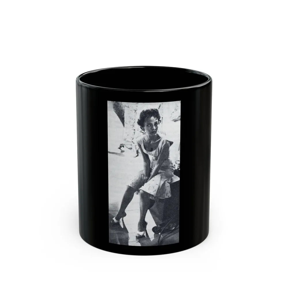 Dorothy Dandridge #97 - Photo on Page 94 cropped from Pageant Digest Mag. June '55 (Vintage Female Icon) Black Coffee Mug-11oz-Go Mug Yourself