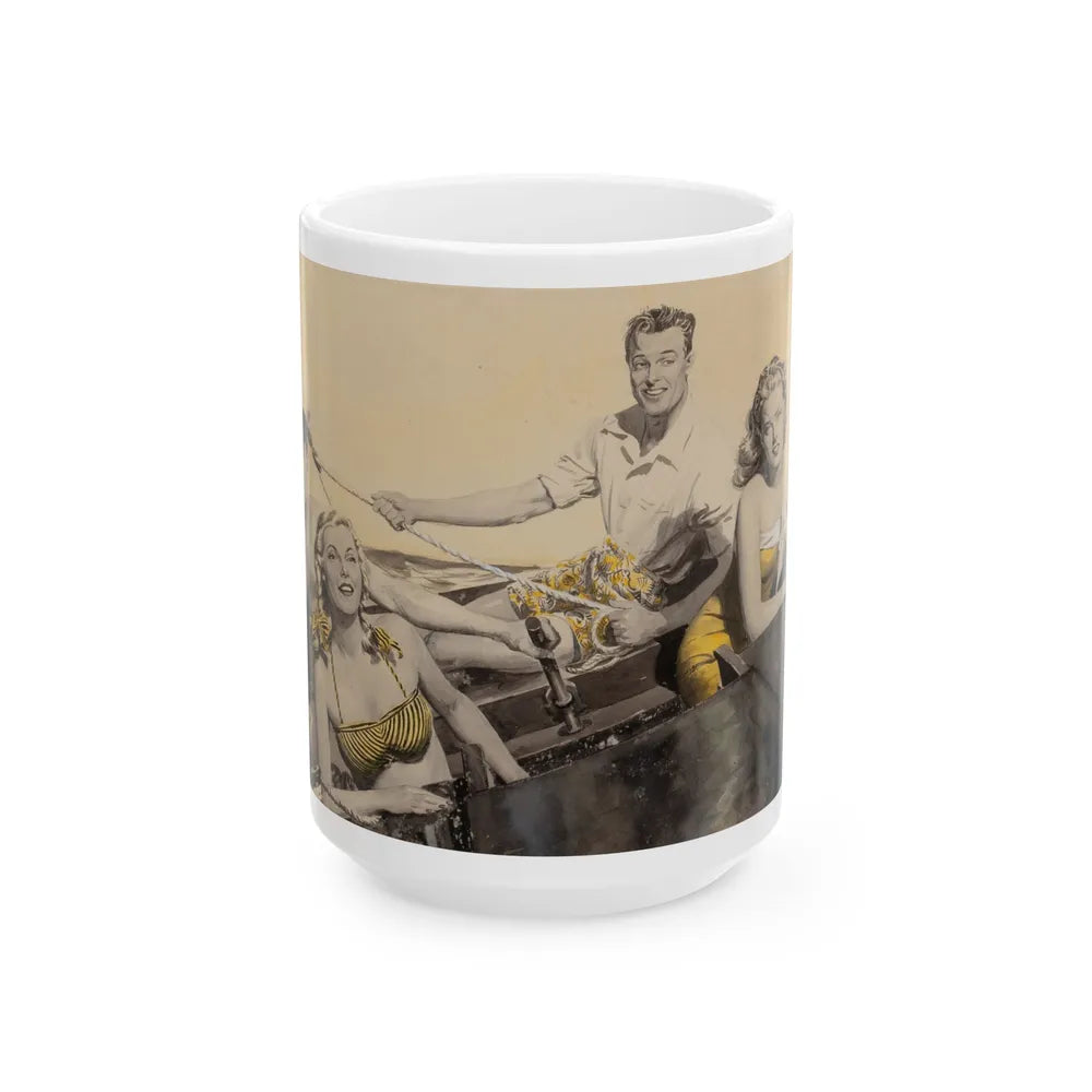 Couples Sailing - White Coffee Mug-15oz-Go Mug Yourself