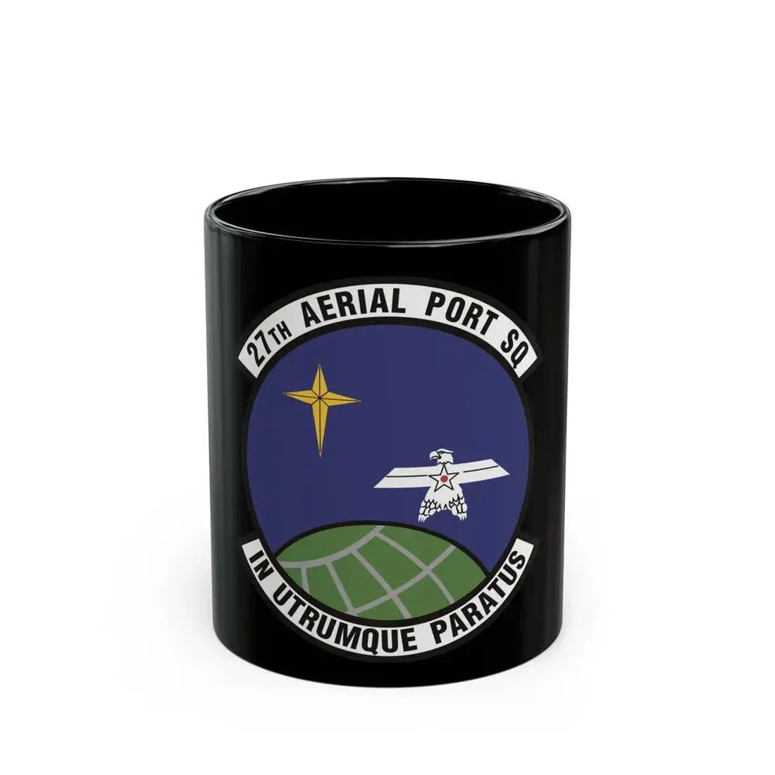 27th Aerial Port Squadron (U.S. Air Force) Black Coffee Mug 11oz - Go Mug Yourself